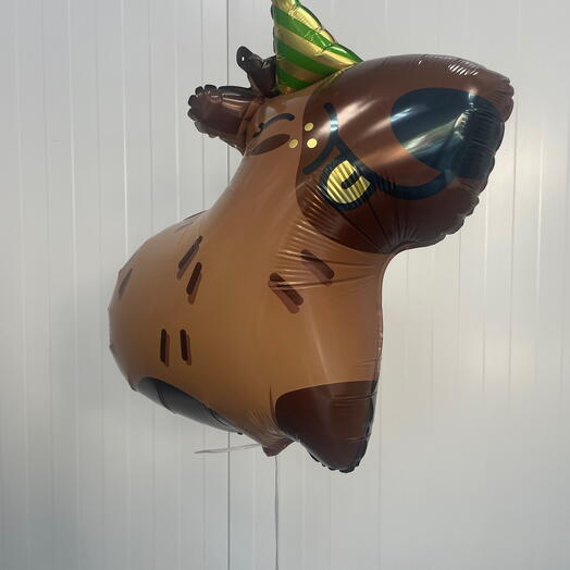 Капибара воздушный фольгированный шар