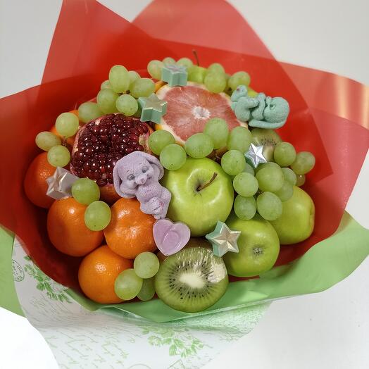 Букет из фруктов "Зайка"