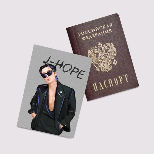 Обложка на паспорт женская, для документов "J Hope"