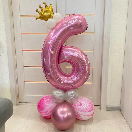 Королевская Цифра 6 на подставке