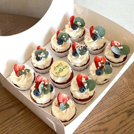 Капкейки на день рождение «Happy birthday