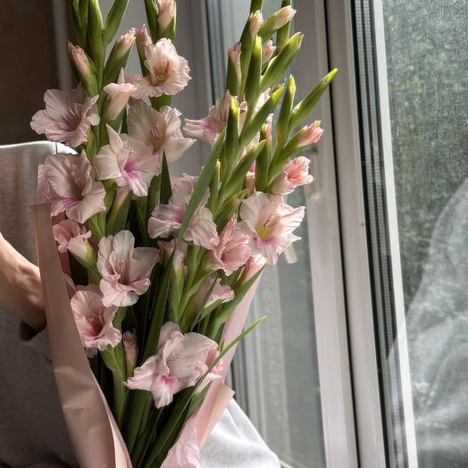 Букет нежный из 7 гладиолусов🌸