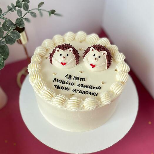 Торт с ежиками