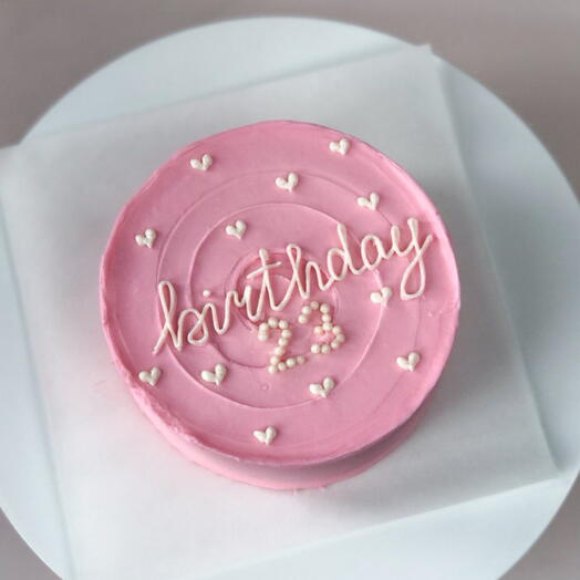Бенто торт birthday/розовый/с днём рождения/подруге/сестре