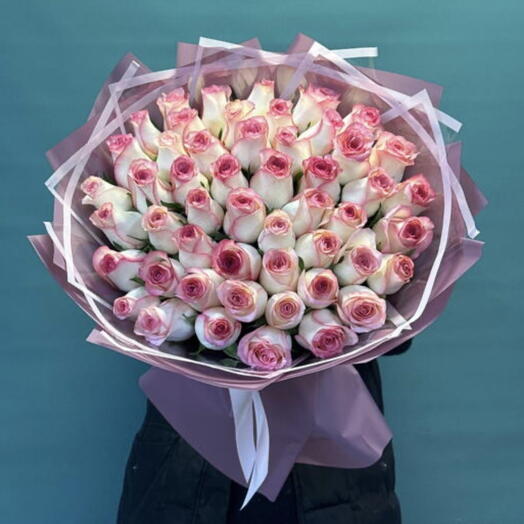 51 бело-розовая Роза🌹