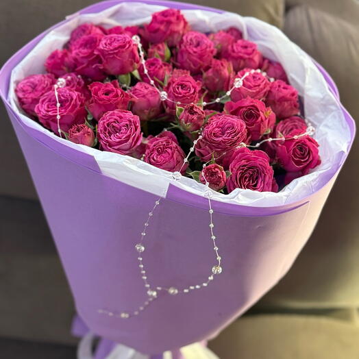 Жемчужина из кустовых роз 💞