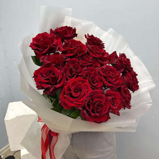 Букет -Гигант из французских красных роз🌹 для мамы