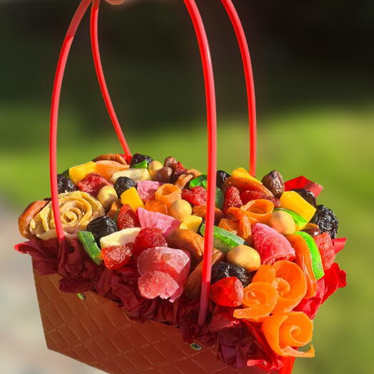 Сумочка с сухофруктами и орехами, подарок 2в1