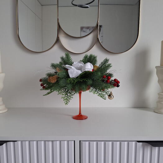 Новогодняя композиция в бокале