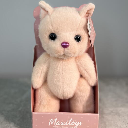 Игрушка розовый кот в коробке