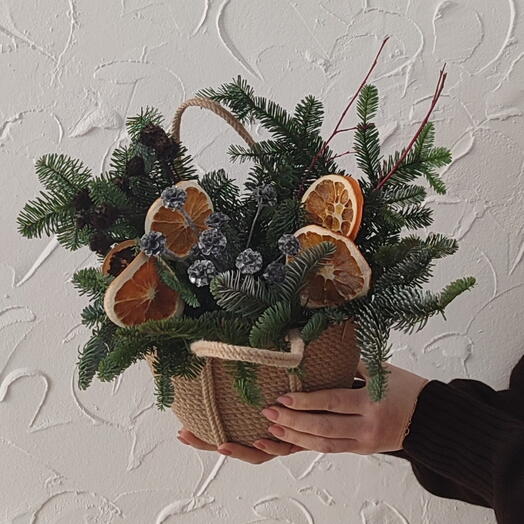 Джутовое кашпо с нобилисом