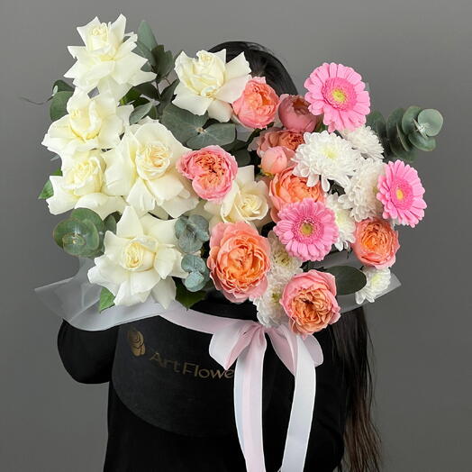 Цветы Букет Art Flowers	Нежность в коробке