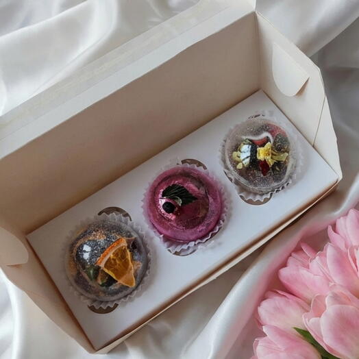 Чайные бомбочки набор из 3 шт "Тройное удовольствие"