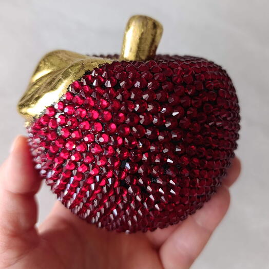 Red Crystal Apple Decor
