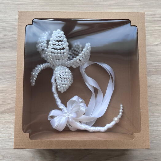 Трендовый букет невесты 2026. Букет из бусин