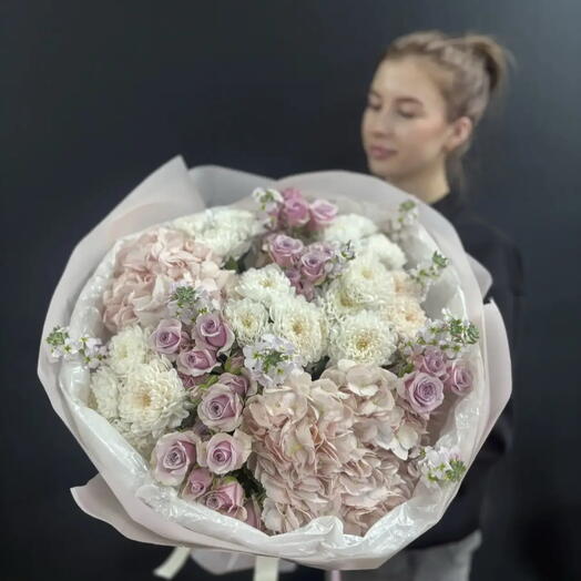 Шикарный сборный нежный букет🌸