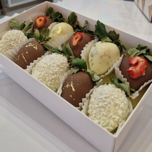 10 клубник в бельгийском шоколаде