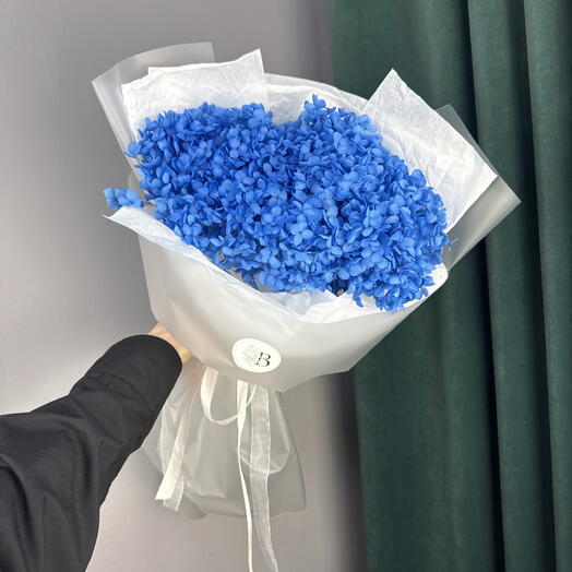 Букет из яркой стабилизированной гортензии