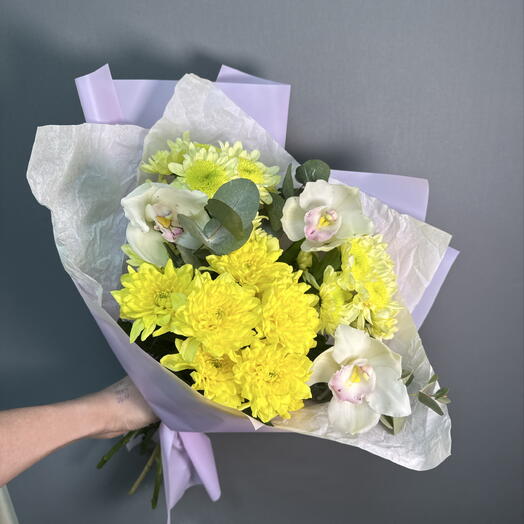 Букет «Орхидея на солнце»