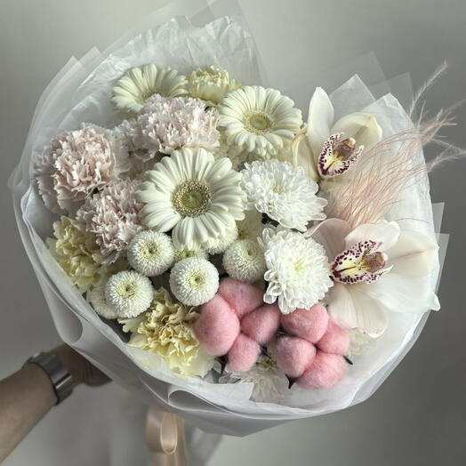 Сборный авторский букет с орхидей 🧁