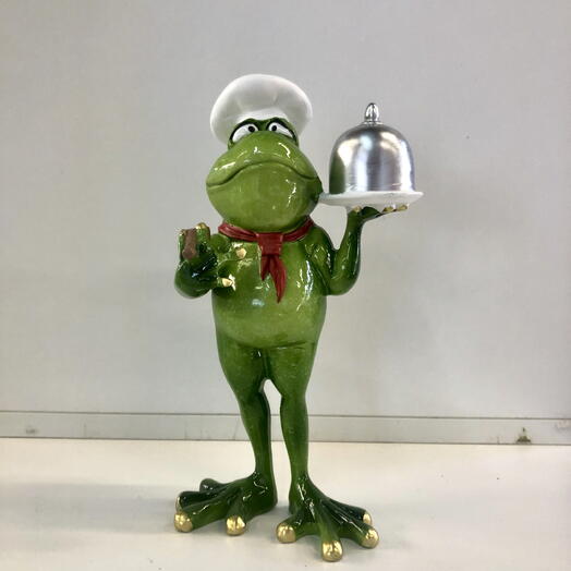 Фарфоровая статуэтка «Лягушка-Повар» – Душа любой кухни 👨‍🍳🐸