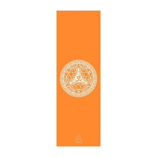 Коврик для йоги, фитнеса и пилатеса Dream Om Orange Germany, 4,5 мм, оранжевый, в индивидуальной упаковке