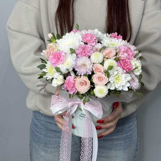 Цветы в коробке для самой милой 🎀