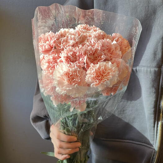 Пачка гвоздики (25 шт) розовые 40 см