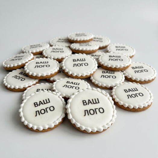 Пряники с логотипом 25 шт, 6 см