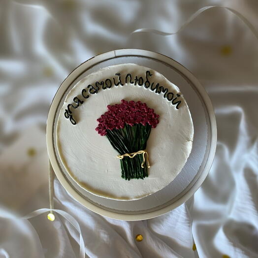 Бенто-торт с букетом в подарок💐