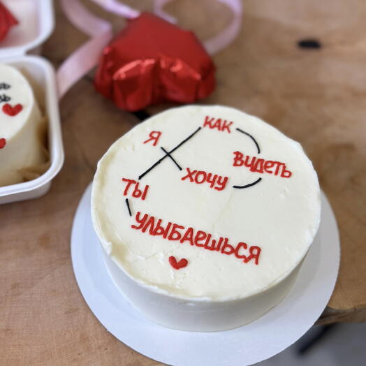 Макси бенто торт  «Я хочу видеть как ты улыбаешься»