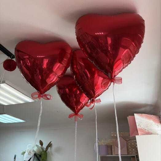 Сет гелиевых Шаров «красное сердце»♥️