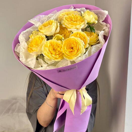 Букет из солнечных кустовых роз 💕💕💕