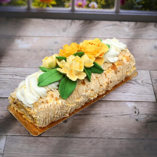 Меренговый рулет Манго-маракуйя