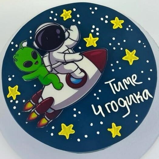 Торт детский для мальчика на день рождения, ‭«4 годика»