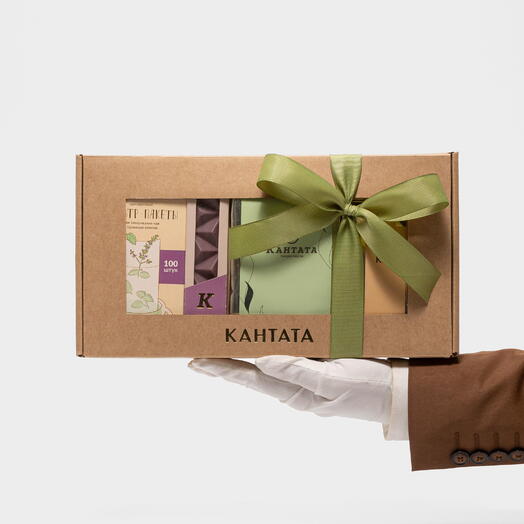 Подарочная коробка чай и шоколад «Ароматные ноты», Кантата