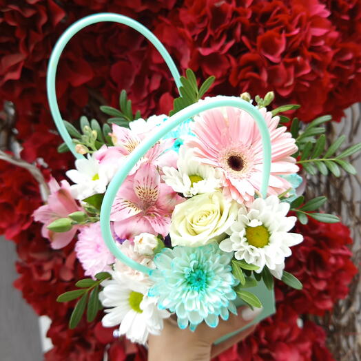 Нежная мини композиция 💐🧺💕