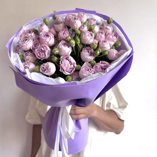 19 кустовых пионовидных роз 💜🫧