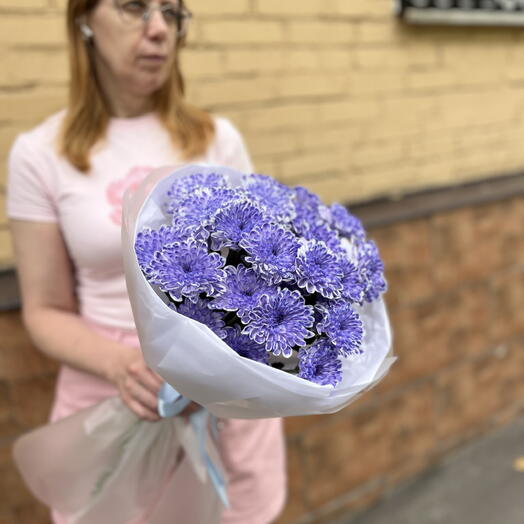 Букет из 5 кустов хризантем