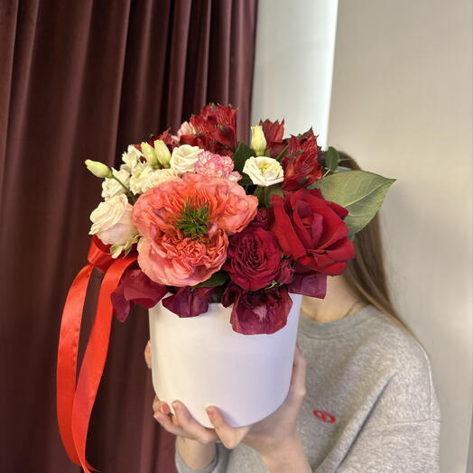 Композиция «алое сердце»