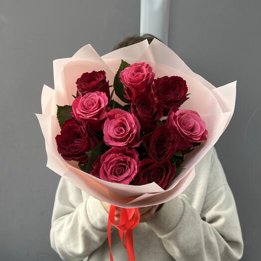 Микс ярких Роз 11 шт
