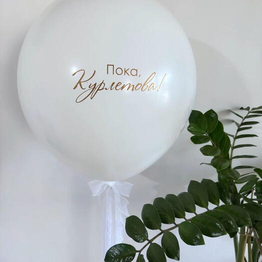 Шар на девичник с новой фамилией внутри