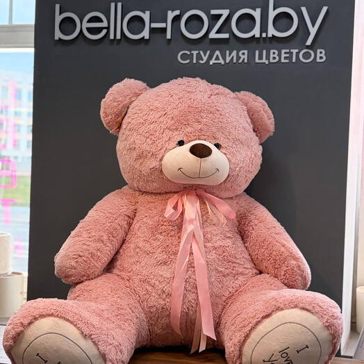 Гигантский плюшевый мишка розовый 150+ см 🧸🌸