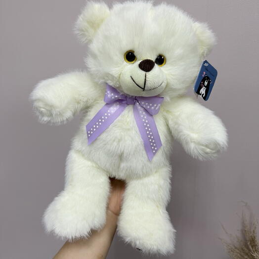 Мишка с сиреневым бантиком💜