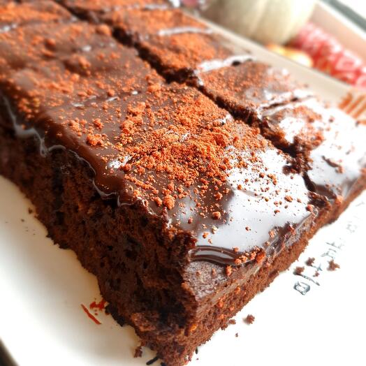 Brownie con cerezas