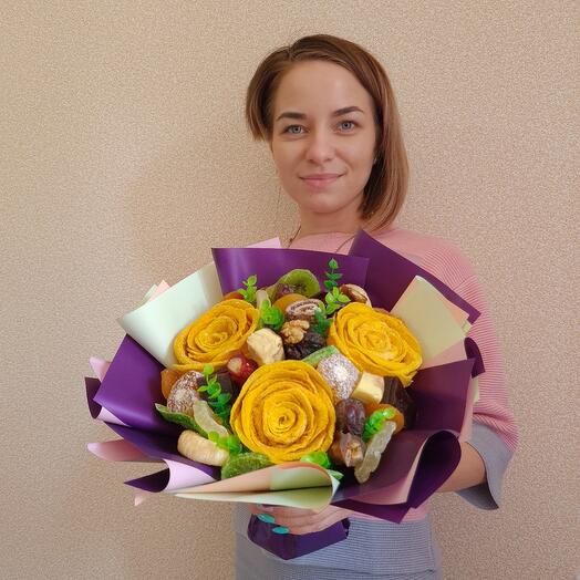 Букет  из сухофруктов🌸🌸🌸