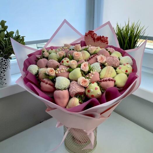 Fruta en chocolate