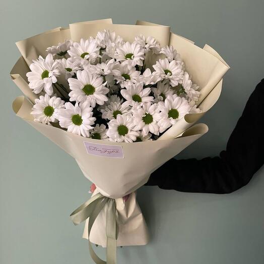 Bouquet of 5 branches of bush chrysanthemums "Freshness"