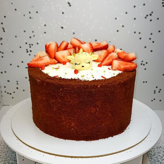 Chocolate honey cake with walnuts