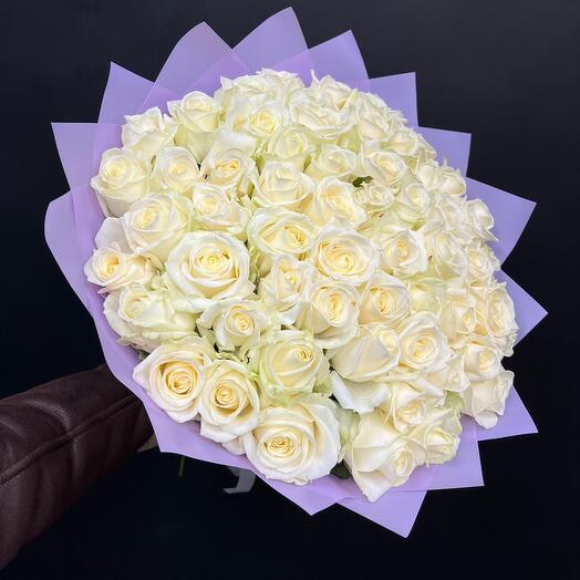 White roses 59 pieces